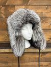 Silver Fox Fur Trapper Style Hat