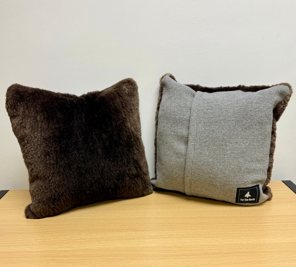 Sheared Beaver Pillow Set (2)