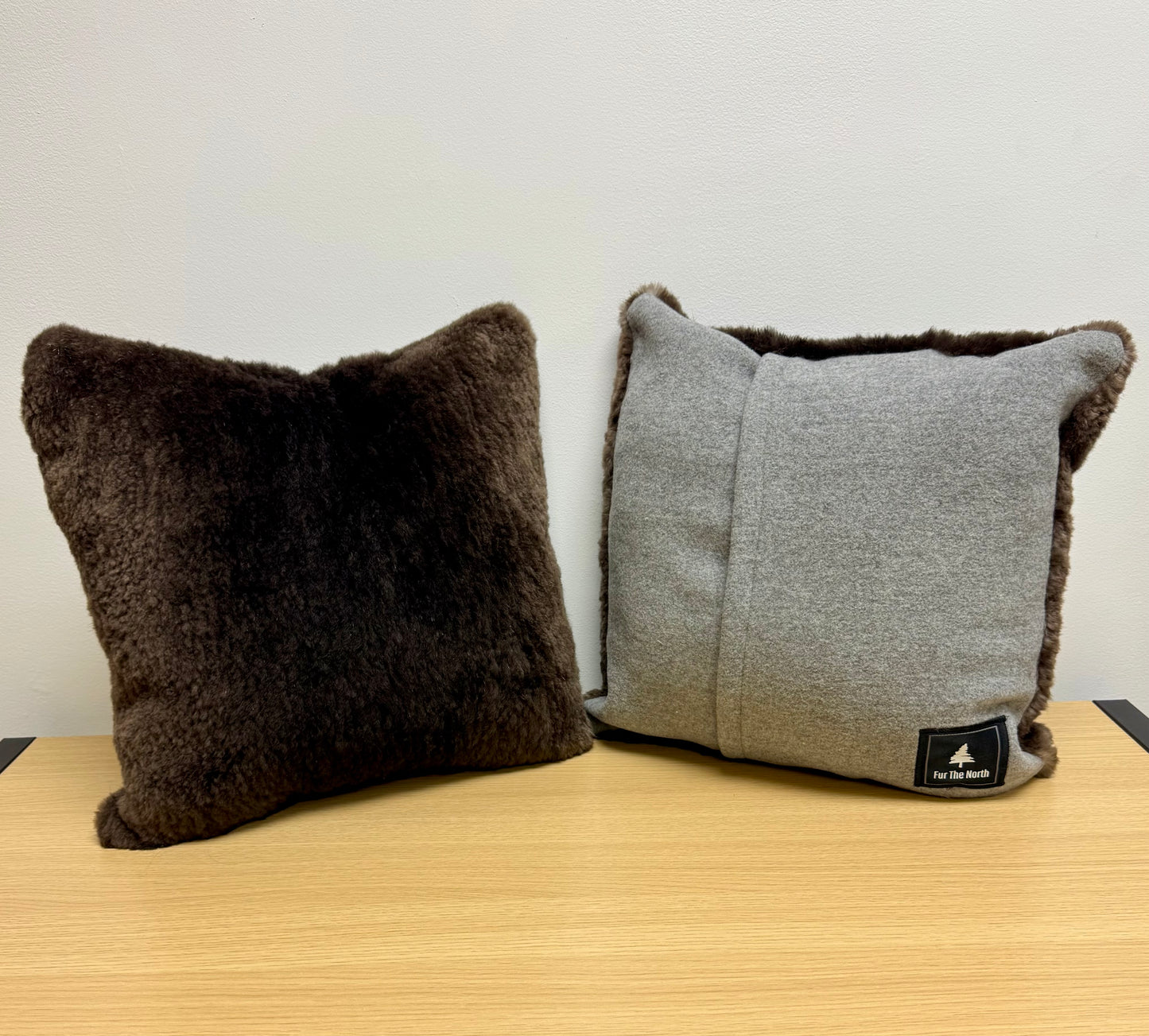 Sheared Beaver Pillow Set (2)