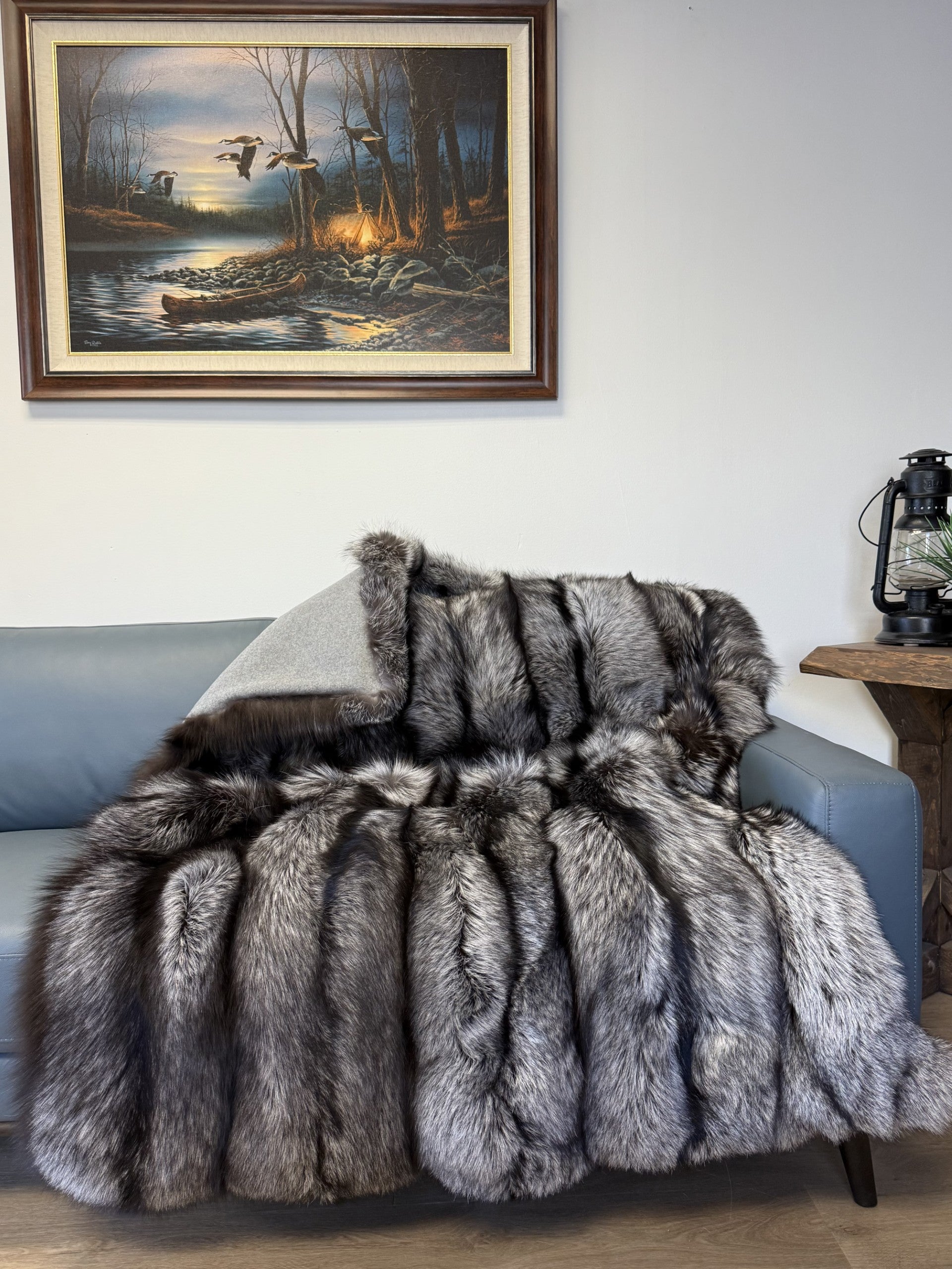 Silver Fox Throw Blanket