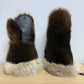 Beaver Fur With Coyote Trim Mitts