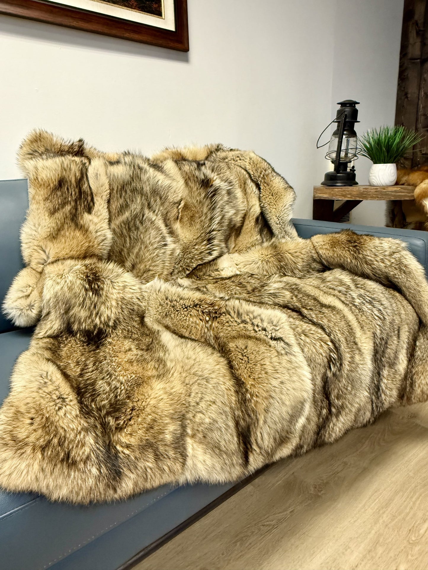 Coyote Fur Throw (45" X 60")