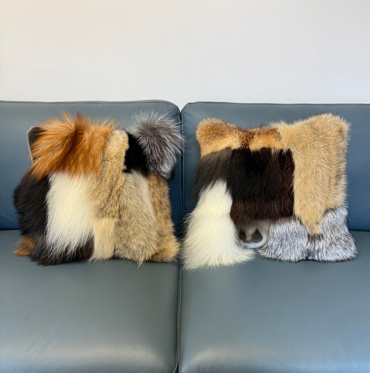 Mosaic Fur Pillow Set (2)