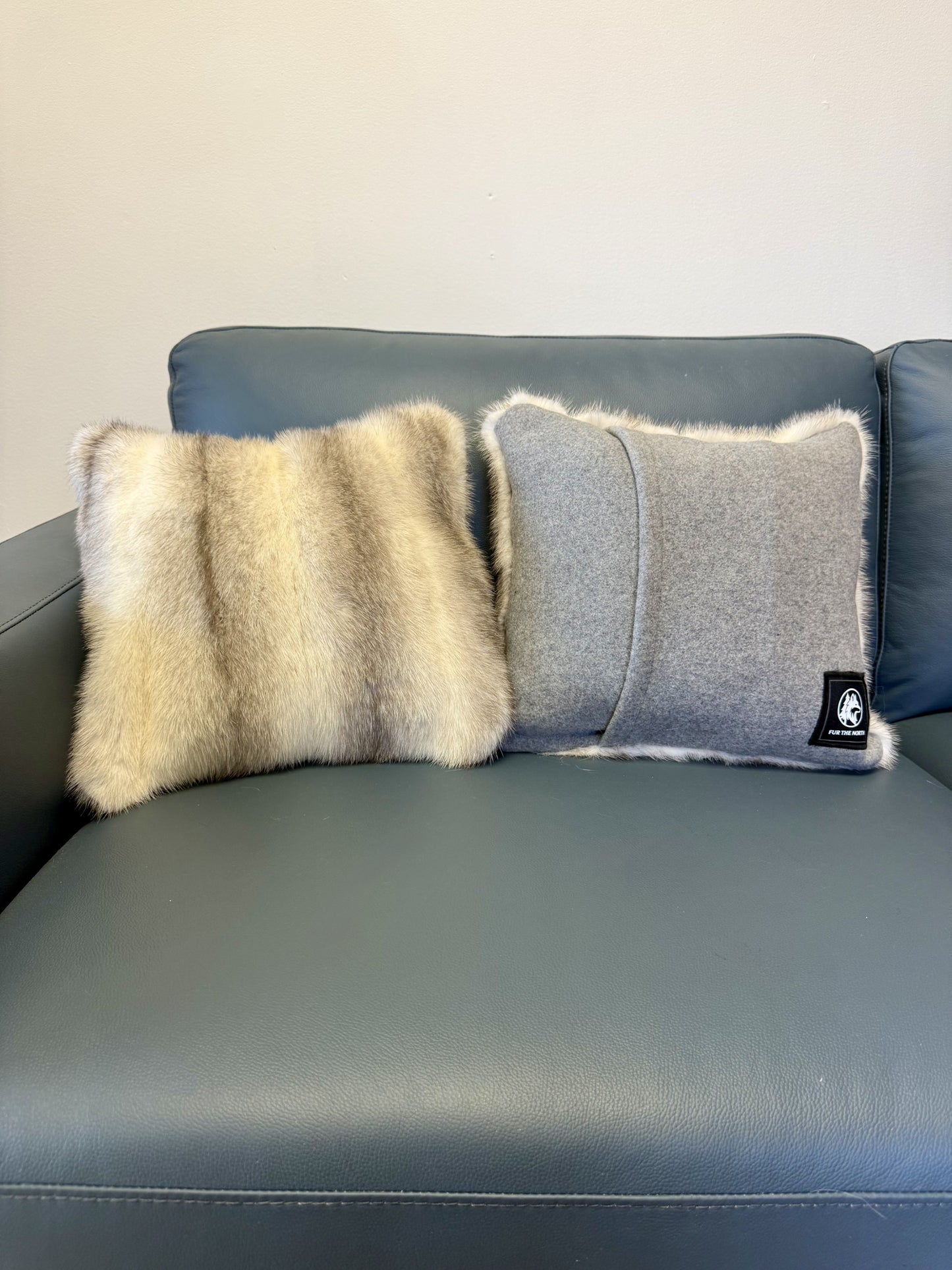 Mink Fur Pillow with Wool Backer