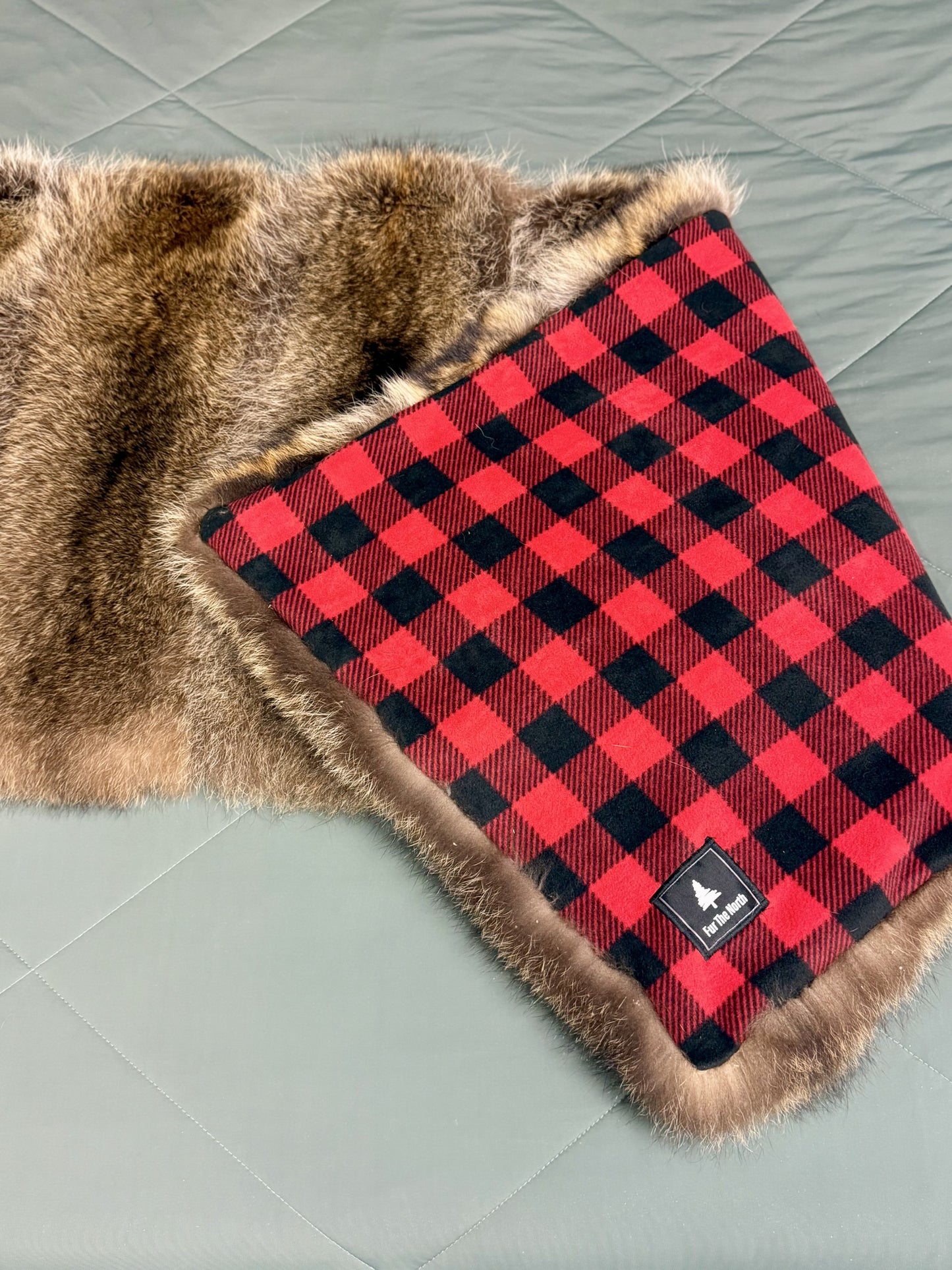 Raccoon Fur Bed Runner