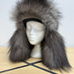 Black Wolf Trapper Style Hat