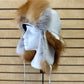 Red Fox & White Leather Trapper Hat